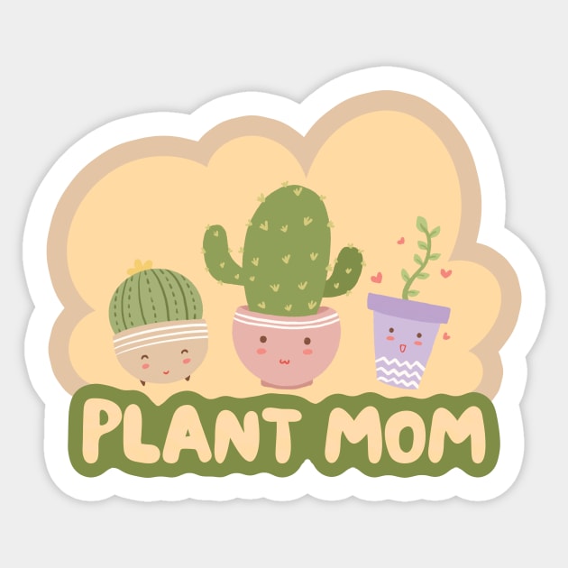 Plant Mom Sticker by larfly